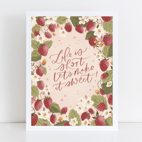 Sweet strawberry framed print