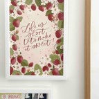 Load image into Gallery viewer, Sweet strawberry framed print
