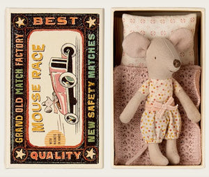 Little sister mouse in matchbox