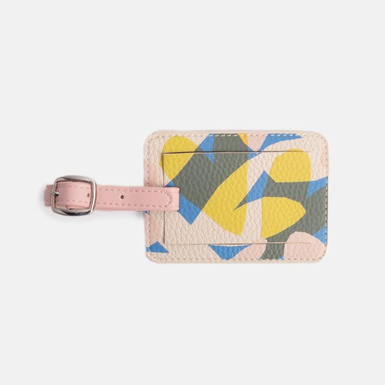 Confetti hearts luggage tag
