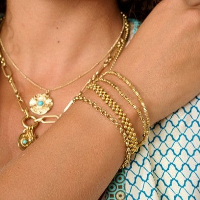 Marisol gold beaded friendship bracelet
