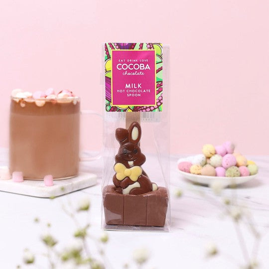 Milk choc Easter bunny spoon