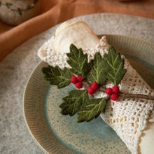 Load image into Gallery viewer, Christmas dec - holly branch - mini
