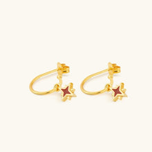 Load image into Gallery viewer, Mulberry star earrings
