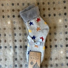 Load image into Gallery viewer, Cuff socks - multi coloured stars
