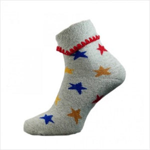 Cuff socks - multi coloured stars