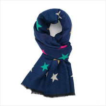 Load image into Gallery viewer, Multi stars scarf - navy

