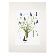 Load image into Gallery viewer, Spring flowers muscari mounted print
