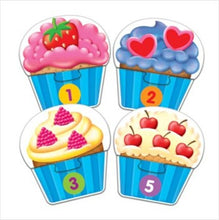 Load image into Gallery viewer, My first match it! Counting cupcakes
