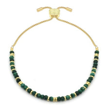 Load image into Gallery viewer, Mystical malachite gold bracelet
