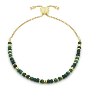 Mystical malachite gold bracelet