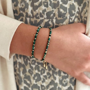 Mystical malachite gold bracelet