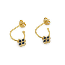 Load image into Gallery viewer, Navy alber enamel earrings
