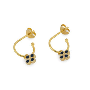 Navy alber enamel earrings