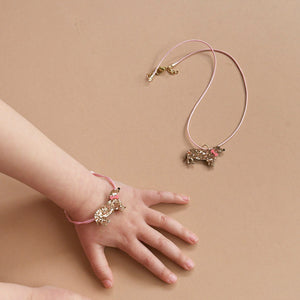 Sausage dog hair & jewellery set