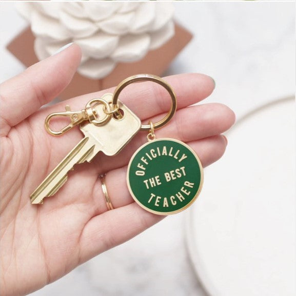 Officially the best teacher keyring