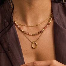 Load image into Gallery viewer, Open abstract drop pendant - silver
