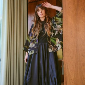 Orchid kimono - black