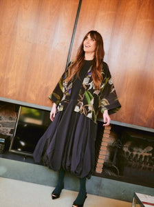 Orchid kimono - black