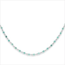Panacea amazonite silver gemstone necklace