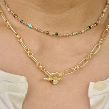 Load image into Gallery viewer, Panacea candy multi gemstone gold necklace
