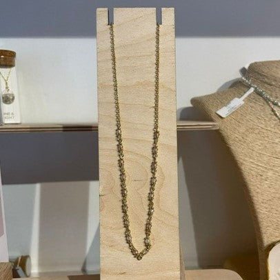 Panacea rose quartz gold gemstone necklace