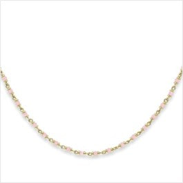 Panacea rose quartz gold gemstone necklace