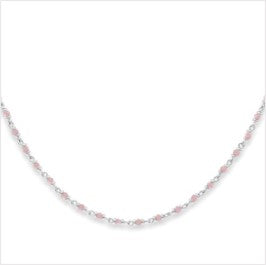 Panacea rose quartz silver gemstone necklace