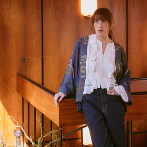Parsley seed kimono - navy