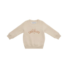 Load image into Gallery viewer, Peace, love &amp; chocolate sweatshirt - vanilla
