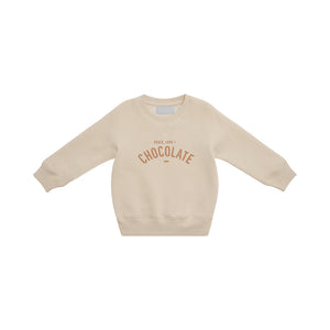 Peace, love & chocolate sweatshirt - vanilla