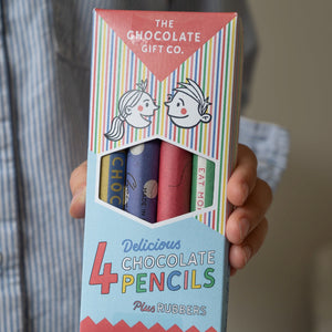 Chocolate pencils & erasers