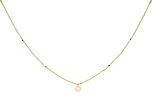 Load image into Gallery viewer, Peridot &amp; malachite gold solar plexus chakra necklace
