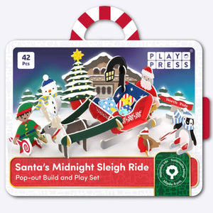 Santa's midnight sleigh ride play set