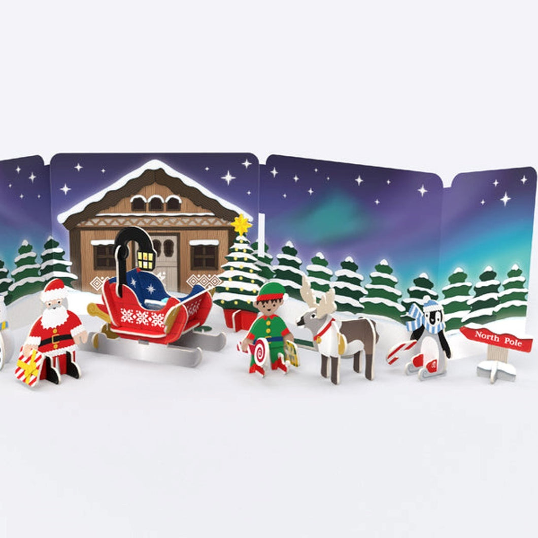 Santa's midnight sleigh ride play set