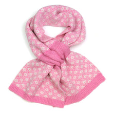 Load image into Gallery viewer, Scandi flower knit pull-through scarf - available in various colours
