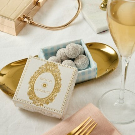Press for Champagne truffles