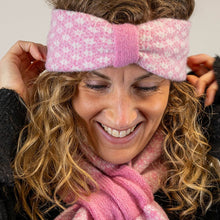 Load image into Gallery viewer, Scandi flower knit pull-through scarf - available in various colours
