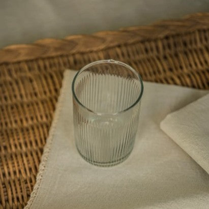 Glass tumbler - reeded