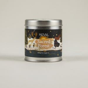 Sacred forest scented tin candle