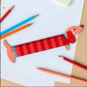 Wooden ruler - sausage dog