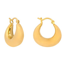 Load image into Gallery viewer, Sculpted hoop earrings - small - gold
