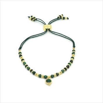 Sense malachite gold beaded friendship bracelet