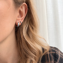 Load image into Gallery viewer, Star hoops - silver
