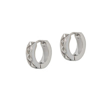 Load image into Gallery viewer, Star hoops - silver
