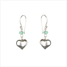 Silver heart earrings