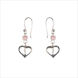 Silver heart earrings