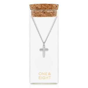 Cross necklace - silver