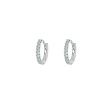 Load image into Gallery viewer, Silver treasured huggies earrings
