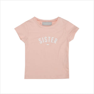 Sister cap-sleeved t-shirt - blush